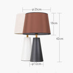 Velvero Modern Bedside Table Lamp – Linen Shade, Black Metal Base