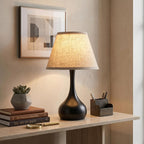 Velvero Touch Bedside Table Lamp – 3-Way Dimmable with Fabric Shade
